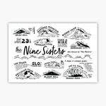 Load image into Gallery viewer, Nine Sisters Doodle Art Print
