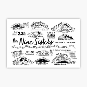 Nine Sisters Doodle Art Print